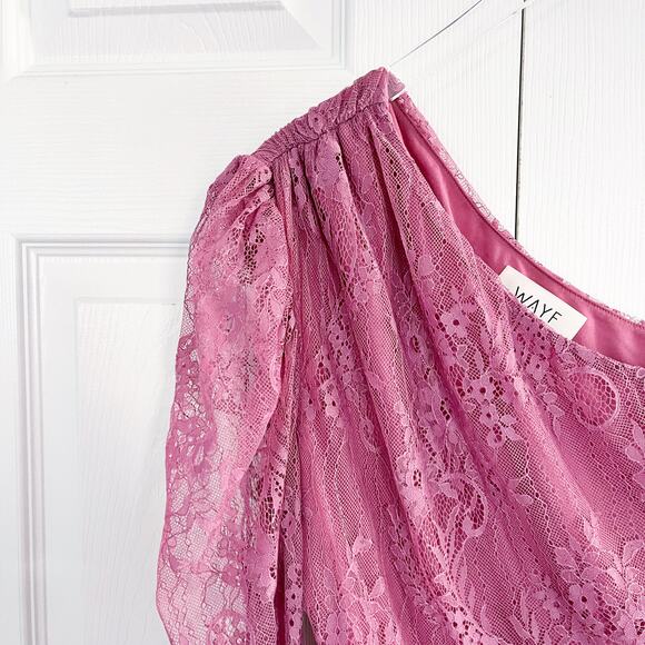 WAYF x Dede & Emily BFF Collection The Jess One-Shoulder Minidress in Pink - Picture 3 of 9